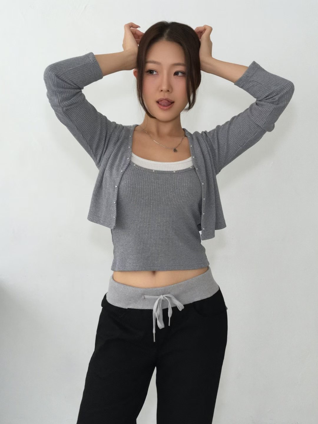 SOOMANCHAE-수만채-T韓國代購㊣女裝新款休閑時尚人氣套裝SOOMANCHAE套裝圖色2