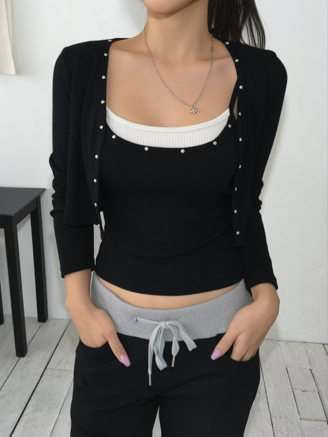 SOOMANCHAE-수만채-T韓國代購㊣女裝新款休閑時尚人氣套裝SOOMANCHAE套裝圖色3