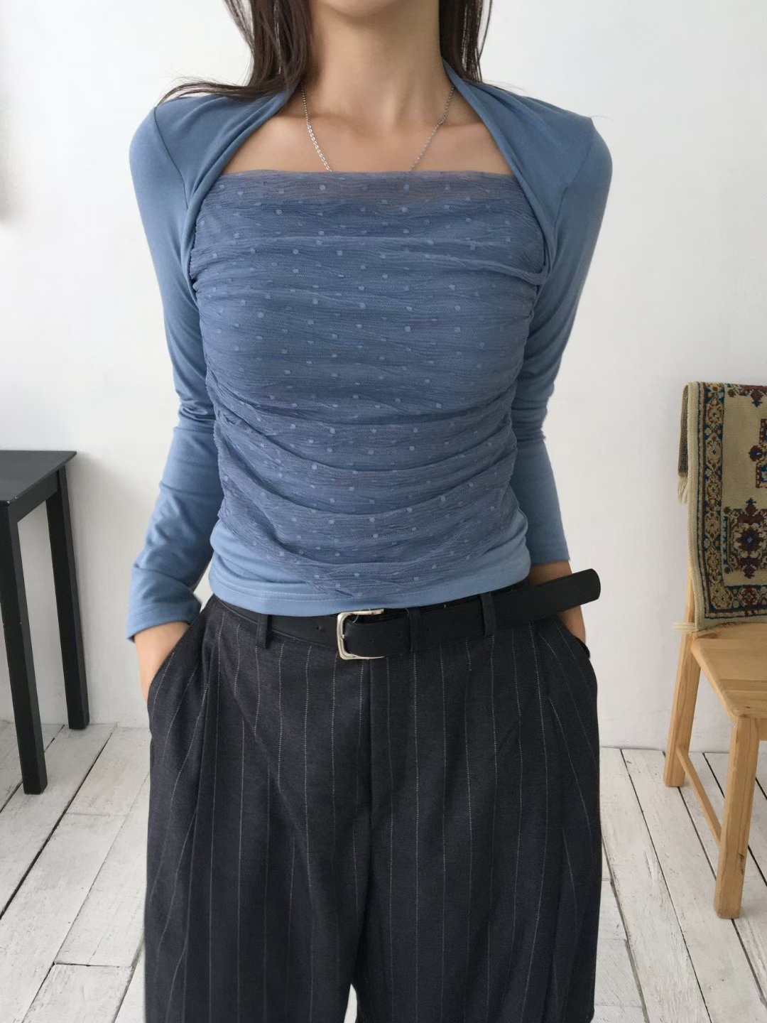 SOOMANCHAE-수만채-T韓國直郵㊣女士新品休閑時尚長袖T恤SOOMANCHAE長袖T恤