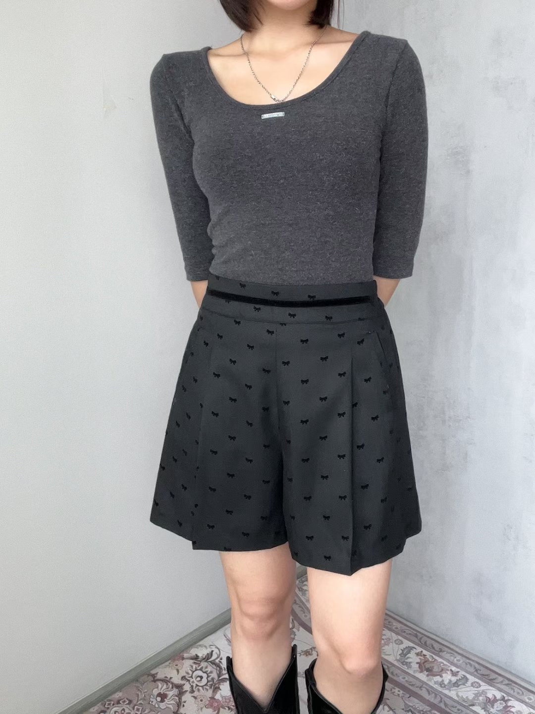 SOOMANCHAE-수만채-T東大門㊣直郵女裝新款職業熱賣休閑短褲SOOMANCHAE短褲