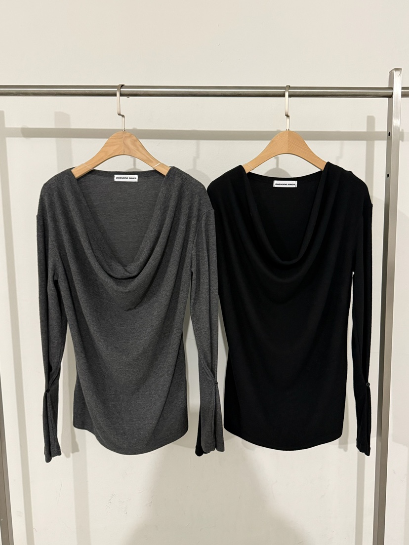 AWESOMESAUCE東大門㊣代購女士新品25秋冬休閑職業真品長袖T恤AWESOME SAUCE長袖T恤