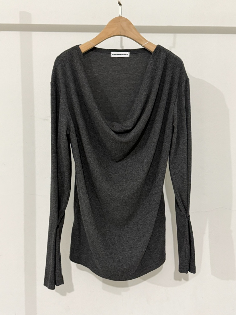 AWESOMESAUCE東大門㊣代購女士新品25秋冬休閑職業真品長袖T恤AWESOME SAUCE長袖T恤圖色1