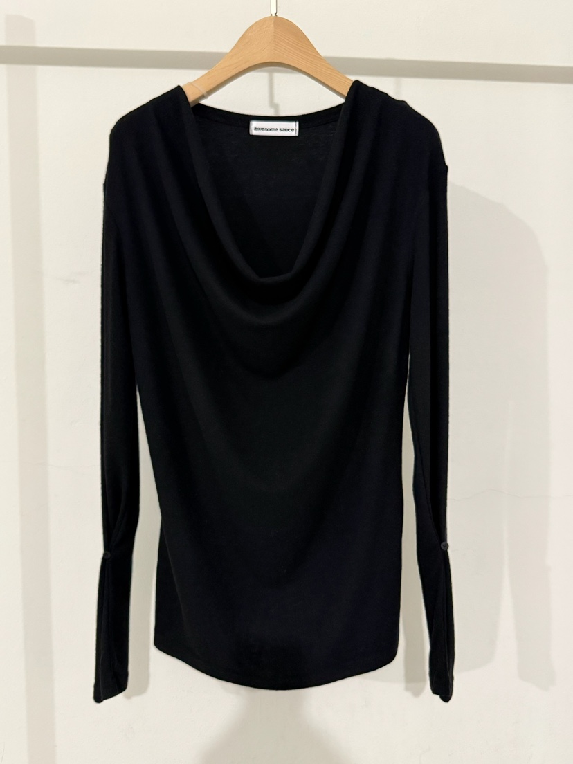AWESOMESAUCE東大門㊣代購女士新品25秋冬休閑職業真品長袖T恤AWESOME SAUCE長袖T恤圖色2