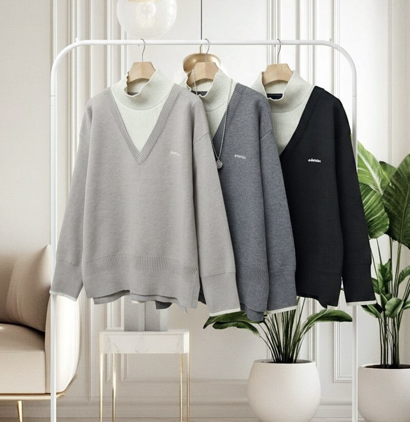 I BLLE韓國代購㊣女裝新品時尚人氣真品職業25秋冬推薦針織衫I BLLE針織衫