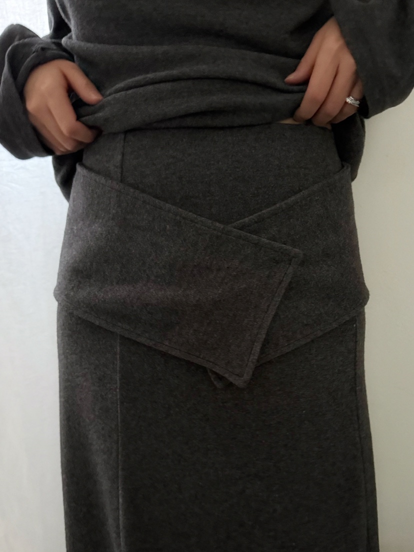 AWESOMESAUCE韓國直郵㊣女士新品推薦休閑熱賣真品25秋冬長裙AWESOME SAUCE長裙