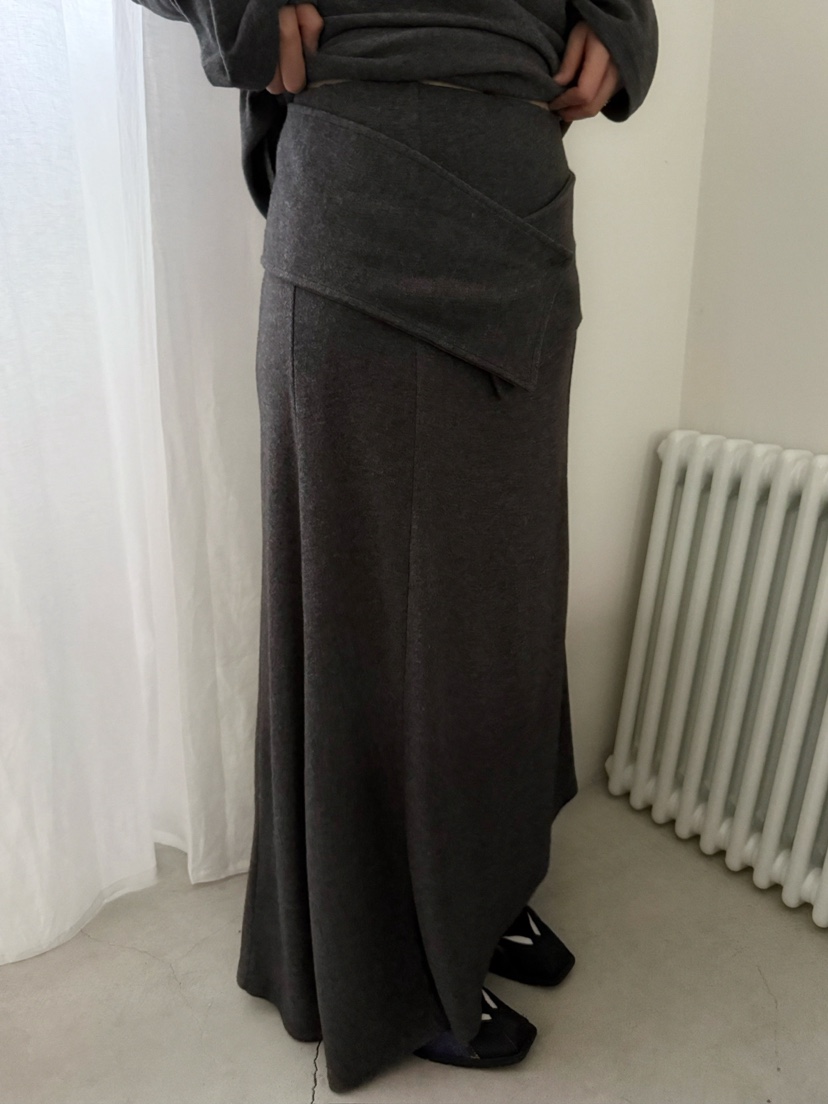 AWESOMESAUCE韓國直郵㊣女士新品推薦休閑熱賣真品25秋冬長裙AWESOME SAUCE長裙