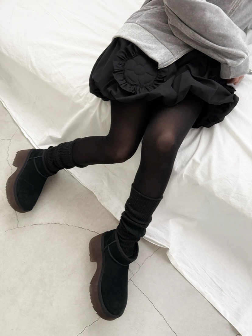 AWESOMESAUCE東大門㊣直郵女裝新品熱賣推薦時尚25秋冬短裙花朵AWESOME SAUCE短裙