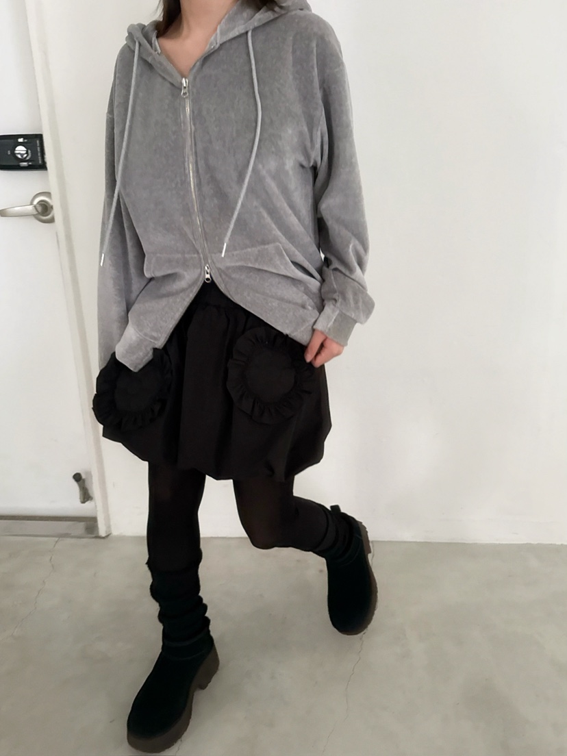 AWESOMESAUCE東大門㊣直郵女裝新品熱賣推薦時尚25秋冬短裙花朵AWESOME SAUCE短裙