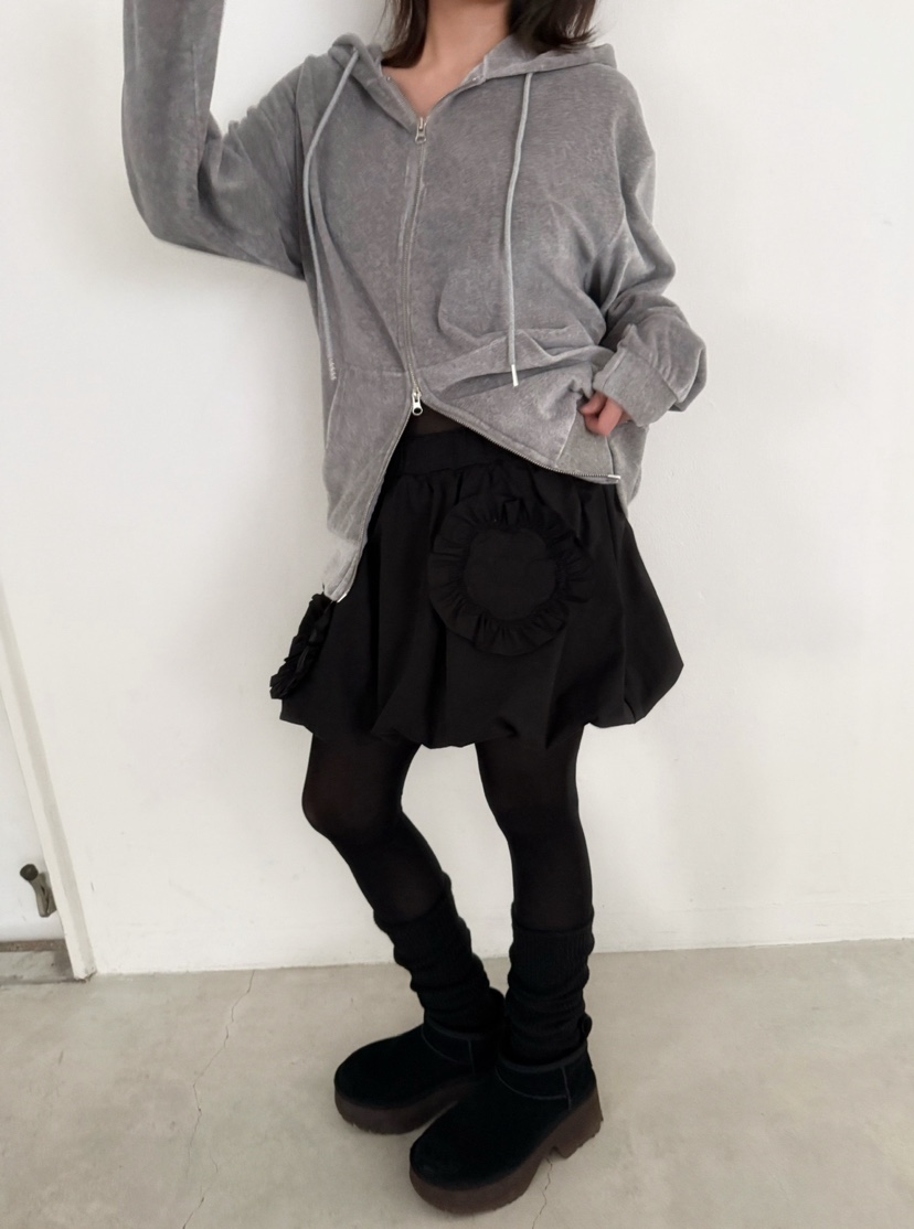 AWESOMESAUCE東大門㊣直郵女裝新品熱賣推薦時尚25秋冬短裙花朵AWESOME SAUCE短裙