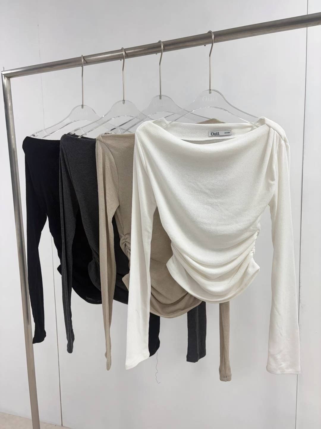 OUTT東大門㊣實拍女裝新款職業休閑真品熱賣人氣25秋冬長袖T恤OUTT長袖T恤
