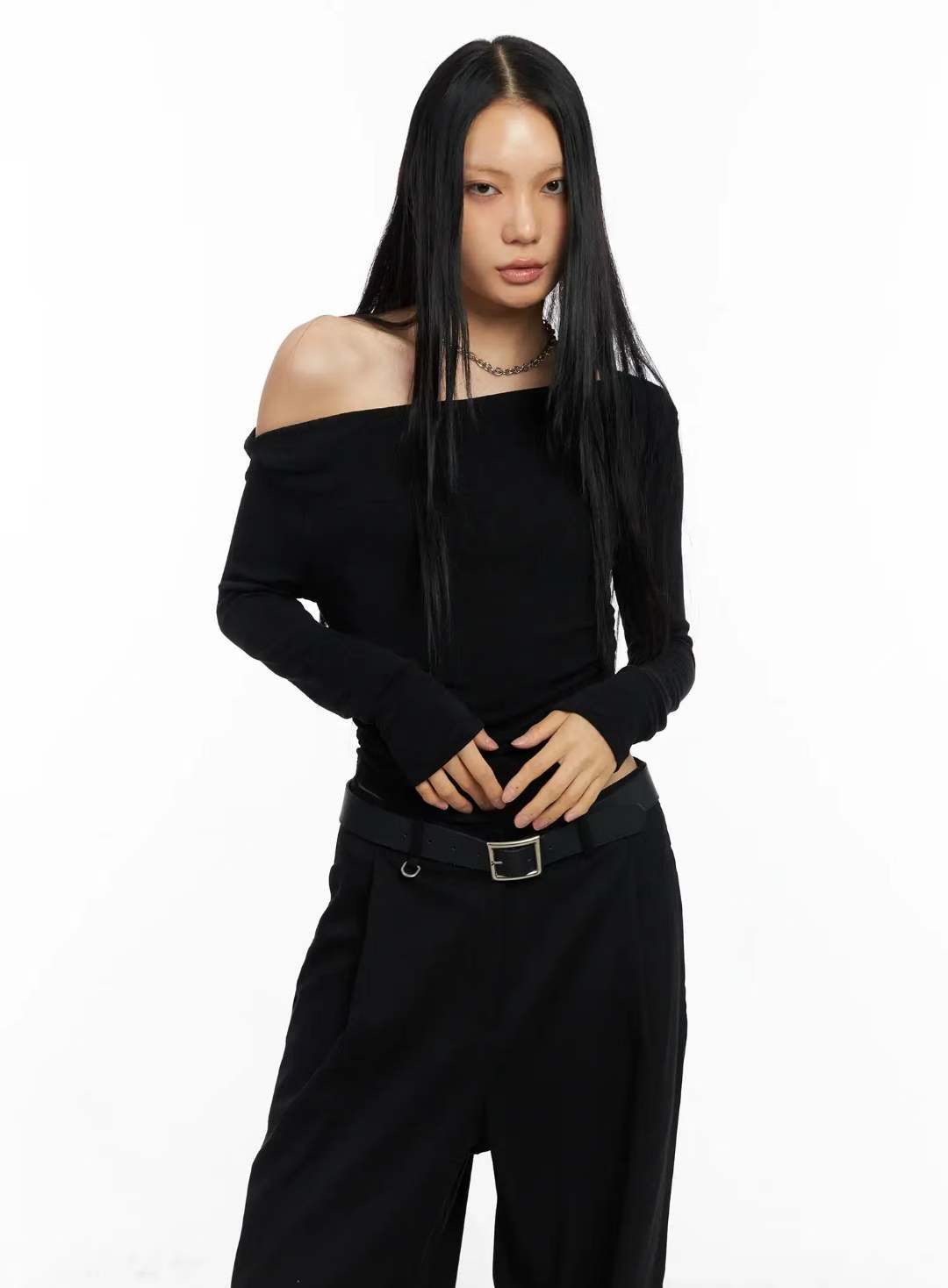 OUTT東大門㊣實拍女裝新款職業休閑真品熱賣人氣25秋冬長袖T恤OUTT長袖T恤圖色3