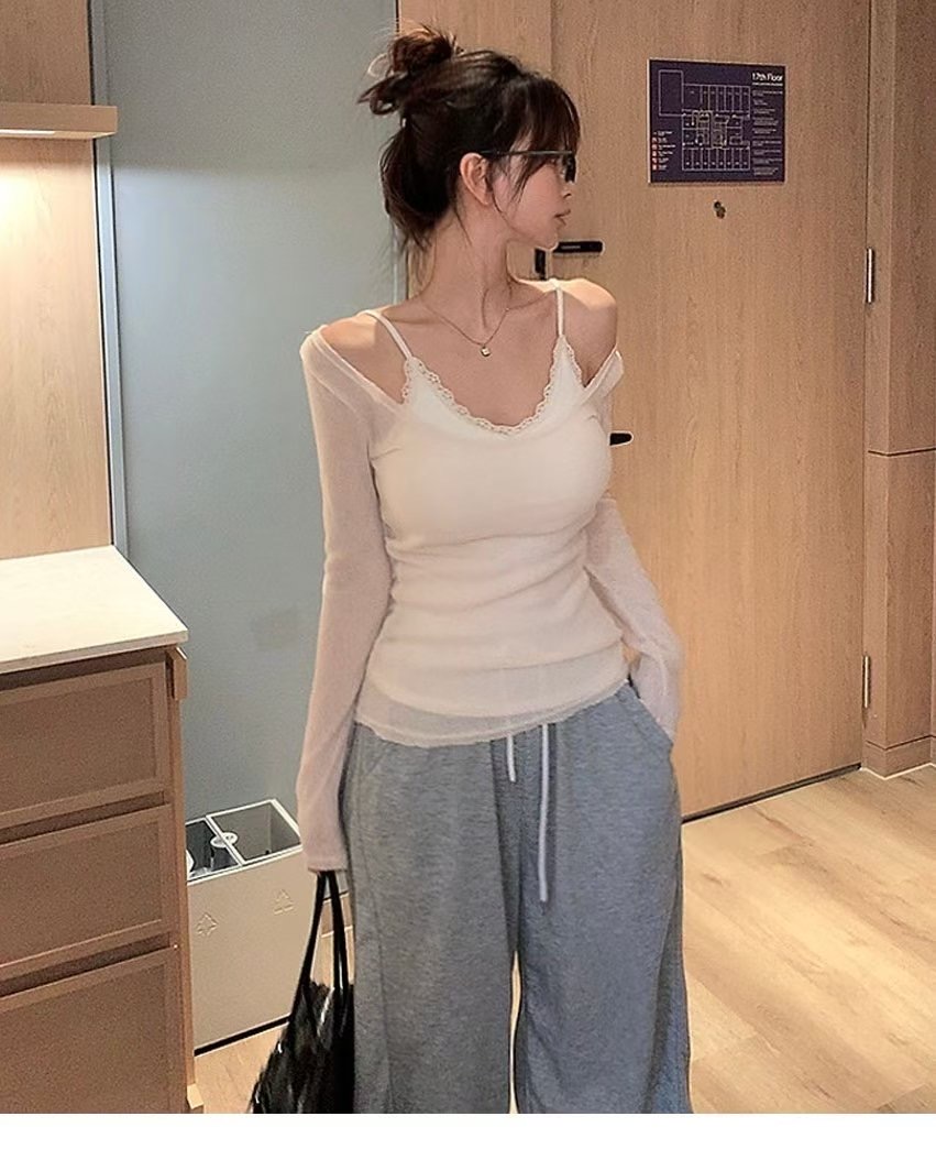 OUTT東大門㊣實拍女裝新款熱賣25秋冬休閑人氣職業推薦長袖T恤OUTT長袖T恤圖色1