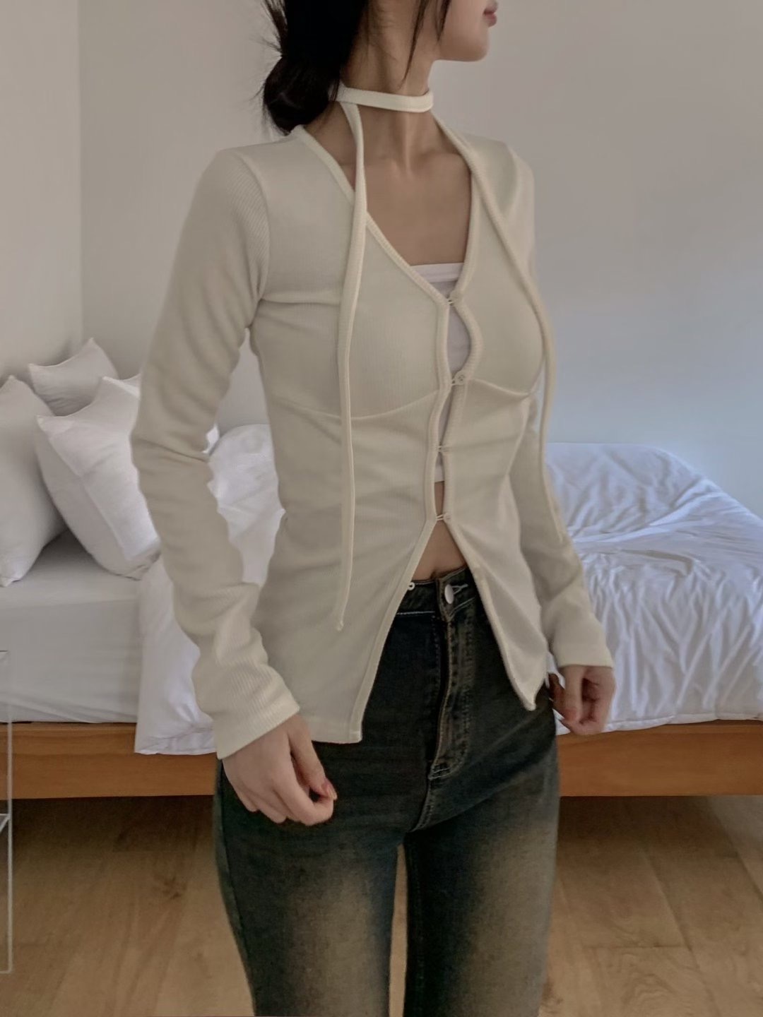 OUTT東大門㊣直郵女裝新款職業人氣熱賣休閑時尚真品針織衫OUTT針織衫圖色2