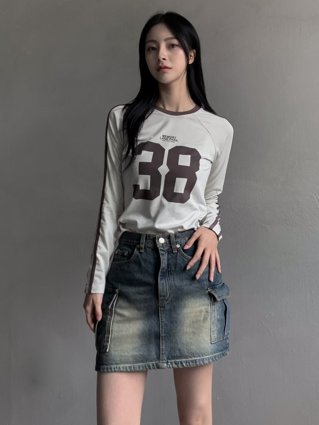 OUTT韓國直郵㊣女士新款真品人氣職業休閑時尚熱賣25秋冬長袖T恤OUTT長袖T恤圖色1