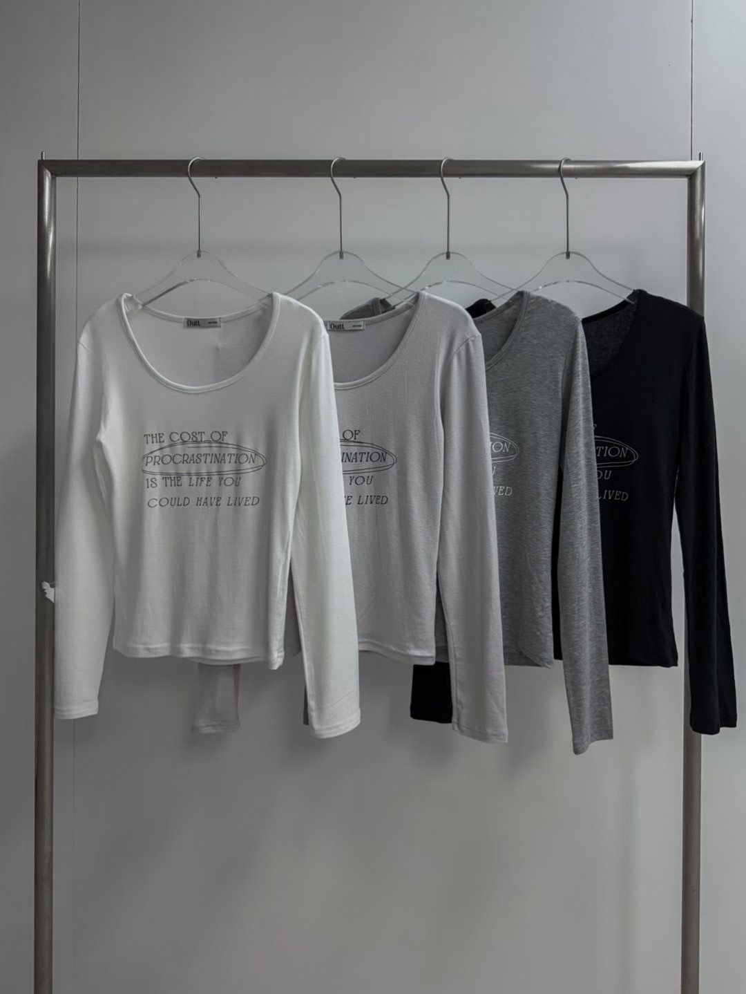 OUTT東大門㊣代購女士新款人氣職業推薦時尚真品休閑長袖T恤OUTT長袖T恤