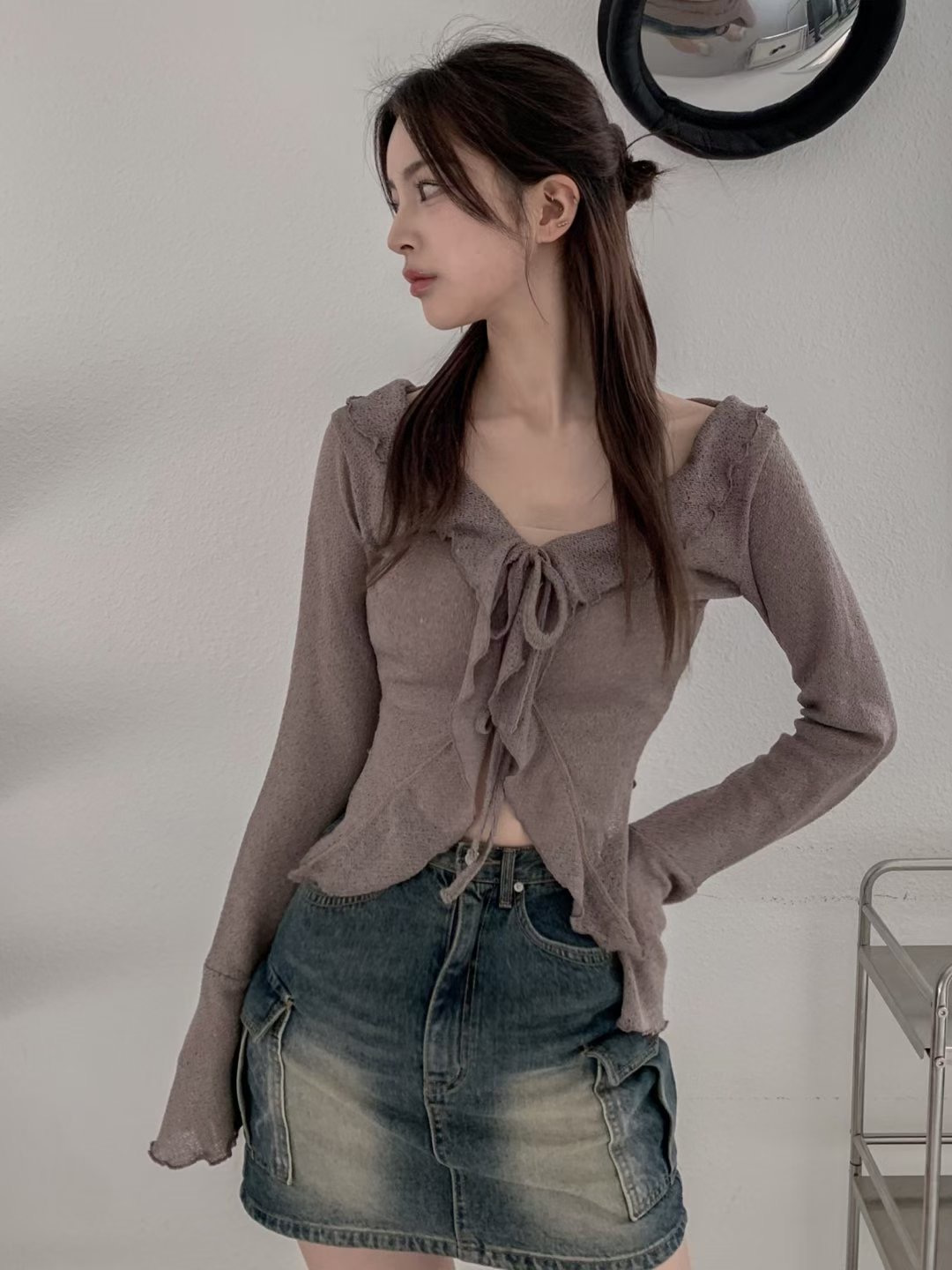 OUTT東大門㊣直郵女士新品真品時尚職業人氣25秋冬推薦針織衫OUTT針織衫圖色3