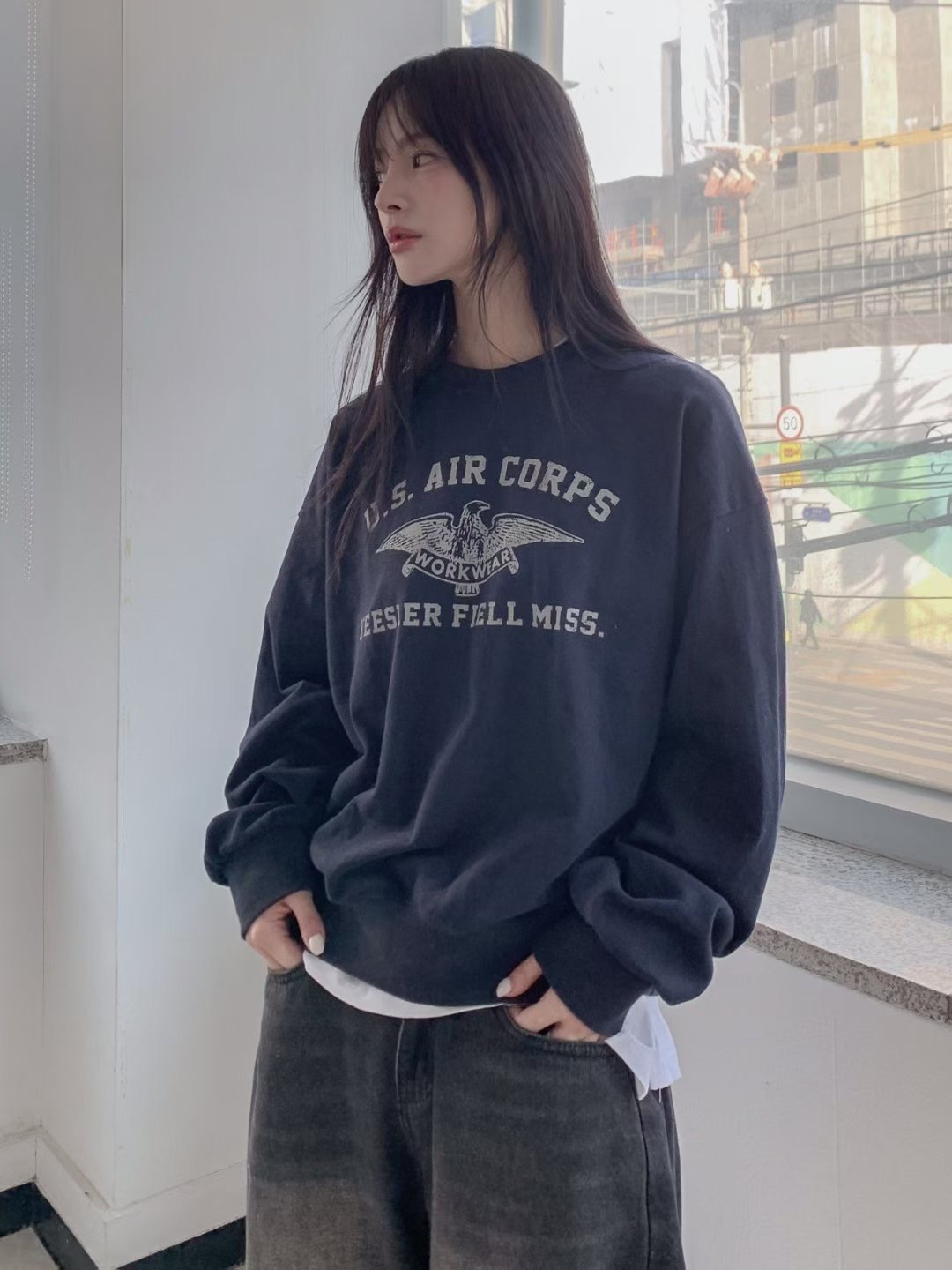 OUTT東大門㊣直郵女裝新款時尚真品推薦休閑人氣熱賣25秋冬衛衣OUTT衛衣圖色3