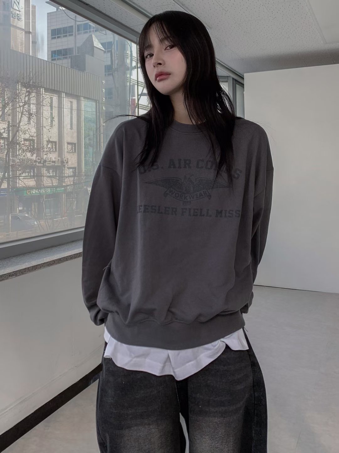 OUTT東大門㊣直郵女裝新款時尚真品推薦休閑人氣熱賣25秋冬衛衣OUTT衛衣圖色4