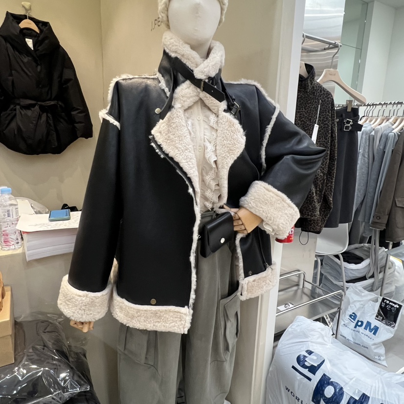 J PEAK/BY FLOW東大門㊣實拍女裝新品時尚25秋冬短款大衣J PEAK短款大衣圖色1