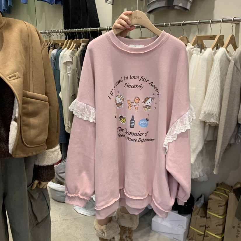 J PEAK/BY FLOW韓國直郵㊣女士新款時尚熱賣職業衛衣加絨J PEAK衛衣圖色1