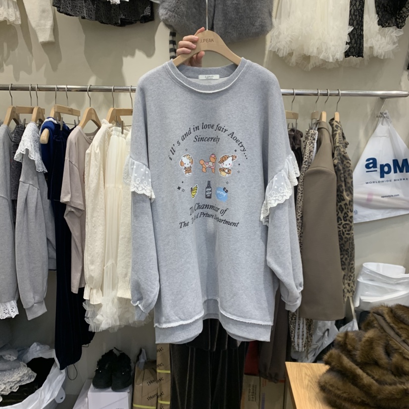 J PEAK/BY FLOW韓國直郵㊣女士新款時尚熱賣職業衛衣加絨J PEAK衛衣圖色2