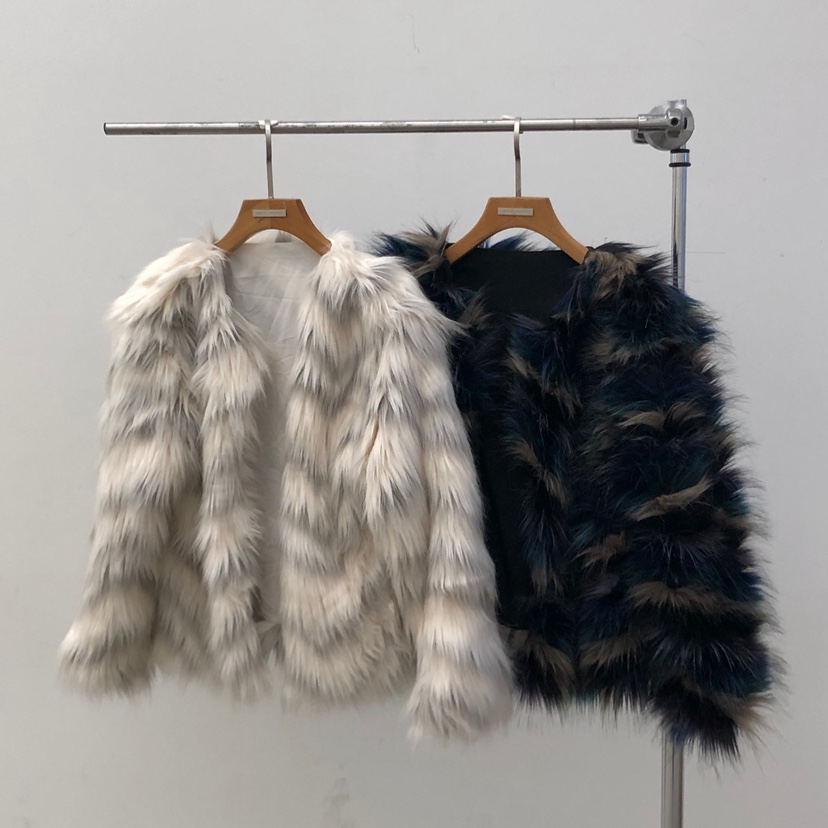 PARIS MATCH東大門㊣直郵女士新品25秋冬時尚短款大衣毛皮PARIS MATCH短款大衣