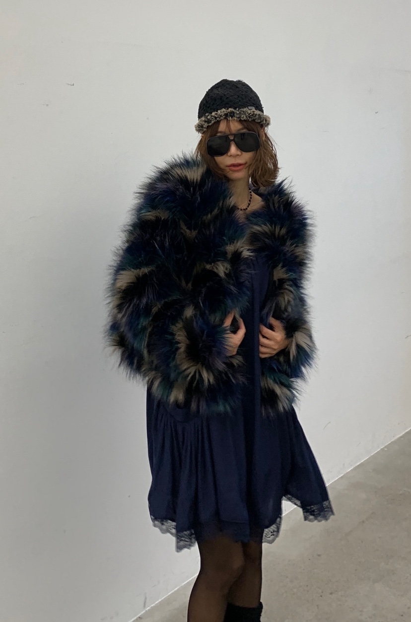 PARIS MATCH東大門㊣直郵女士新品25秋冬時尚短款大衣毛皮PARIS MATCH短款大衣