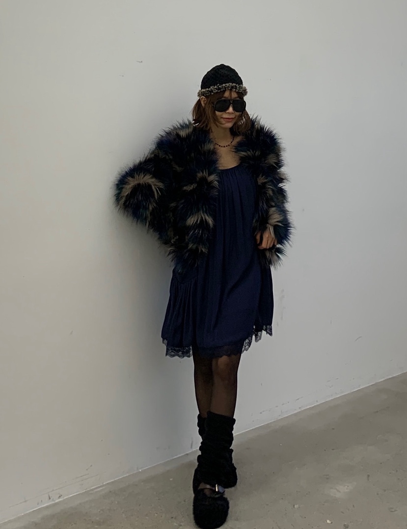 PARIS MATCH東大門㊣直郵女士新品25秋冬時尚短款大衣毛皮PARIS MATCH短款大衣