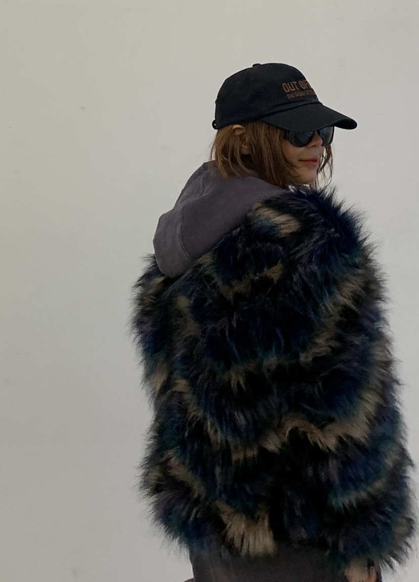 PARIS MATCH東大門㊣直郵女士新品25秋冬時尚短款大衣毛皮PARIS MATCH短款大衣