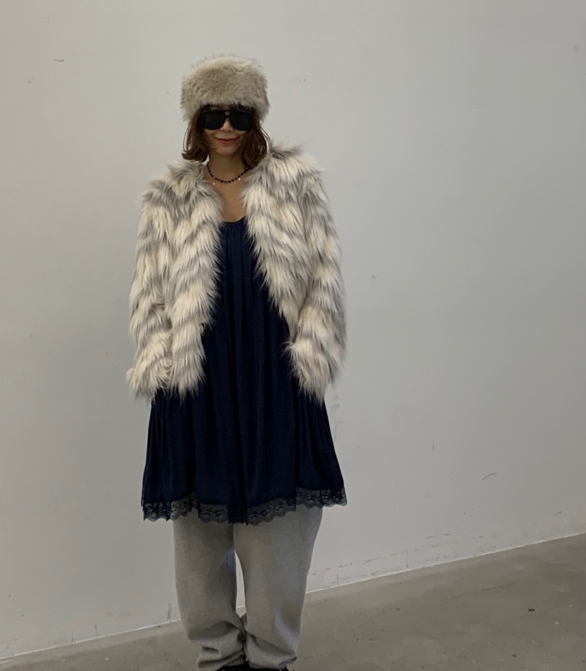 PARIS MATCH東大門㊣直郵女士新品25秋冬時尚短款大衣毛皮PARIS MATCH短款大衣