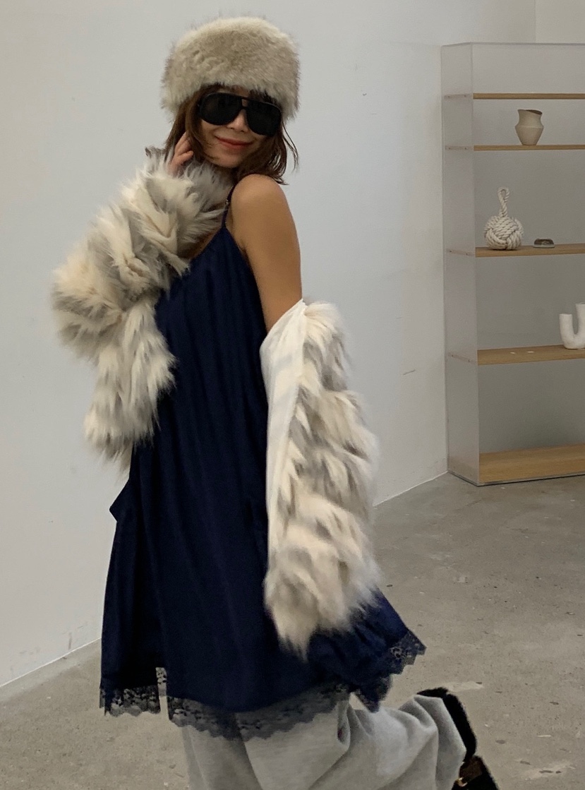 PARIS MATCH東大門㊣直郵女士新品25秋冬時尚短款大衣毛皮PARIS MATCH短款大衣