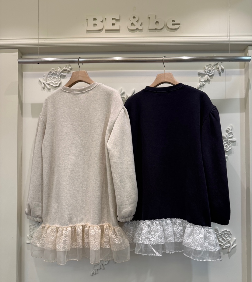 BE&amp;BE東大門㊣實拍女士新品熱賣25秋冬推薦人氣連衣裙BE&be連衣裙