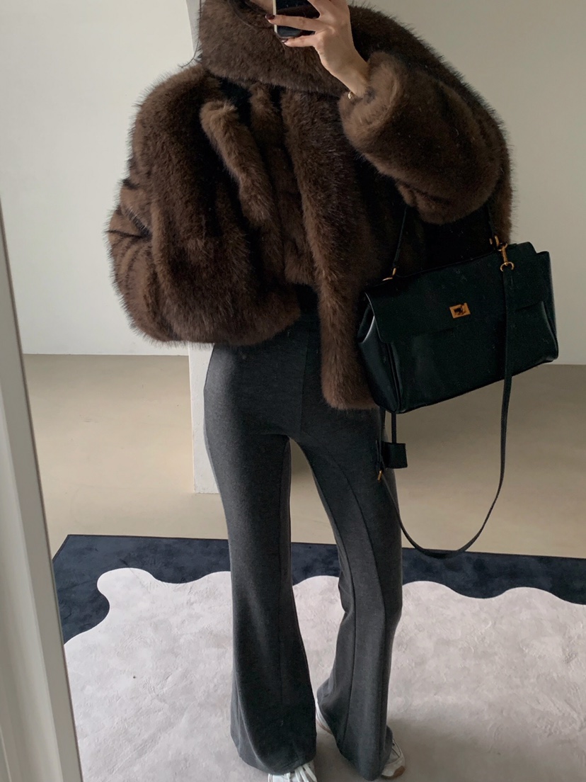 VERANDA韓國直郵㊣女裝新款推薦時尚休閑人氣熱賣短款大衣圍巾VERANDA短款大衣