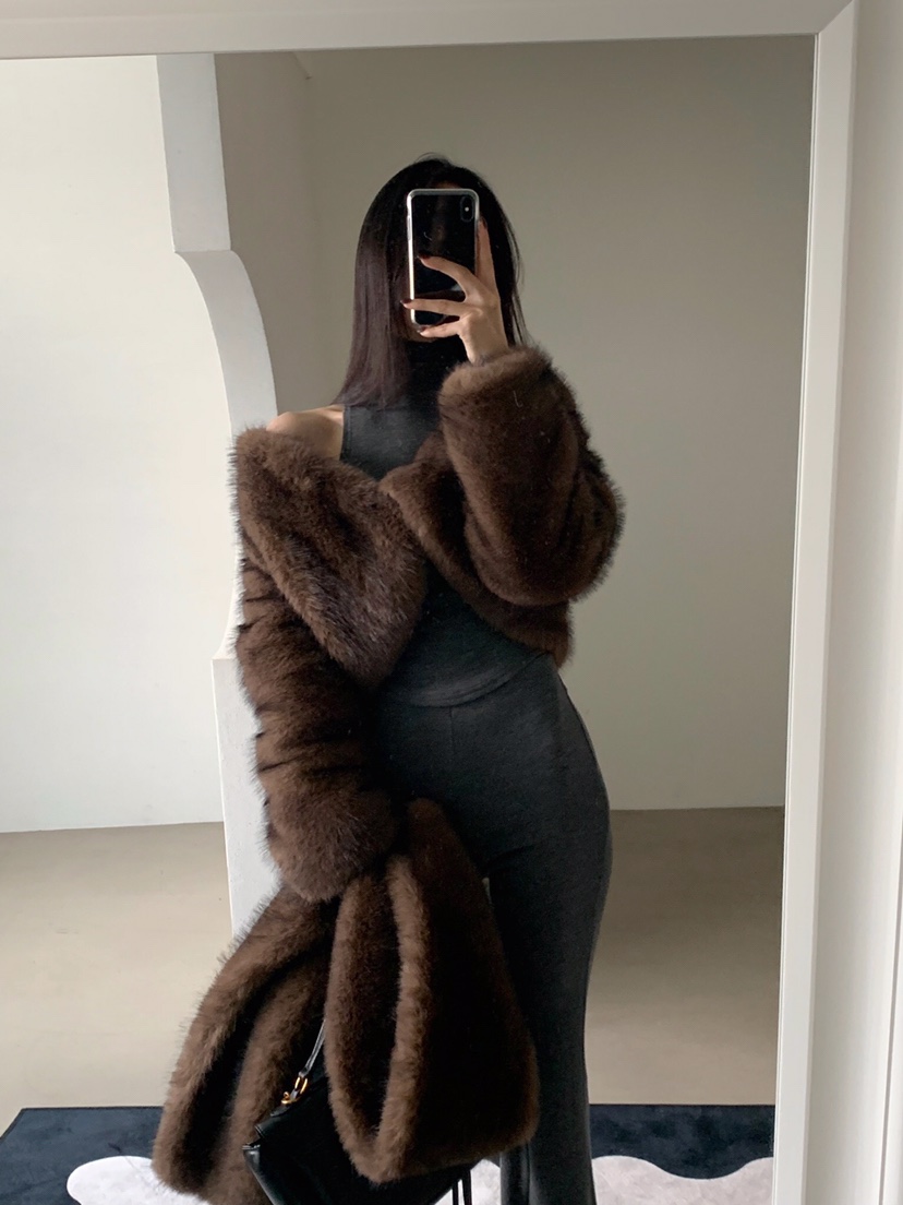 VERANDA韓國直郵㊣女裝新款推薦時尚休閑人氣熱賣短款大衣圍巾VERANDA短款大衣