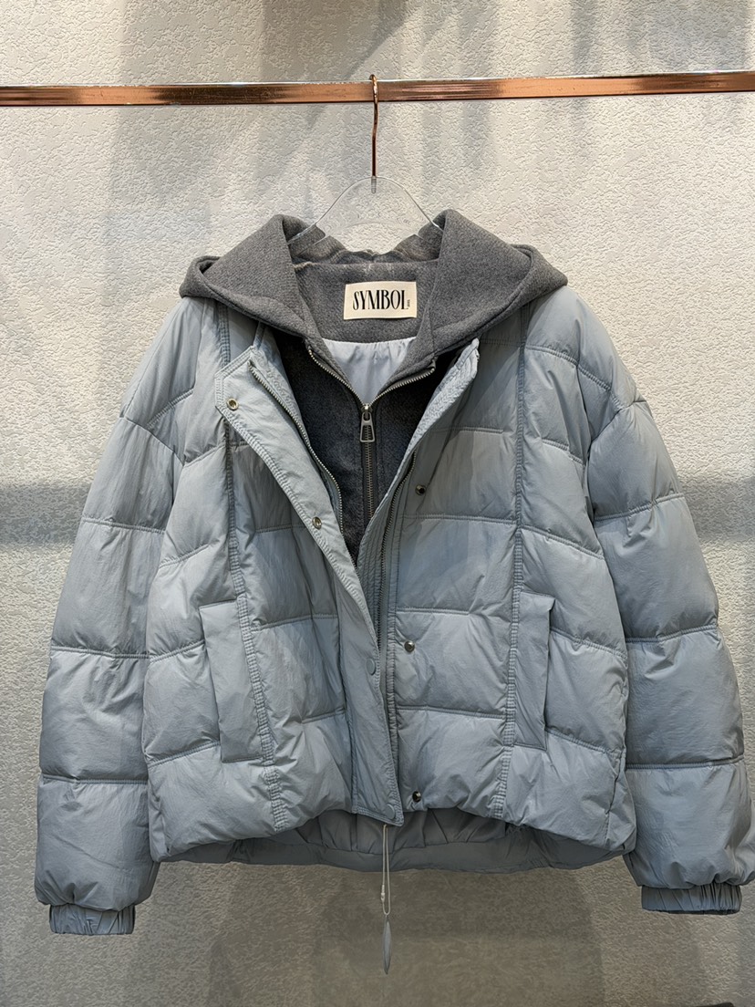 SYMBOL韓國直郵㊣女裝新款休閑職業人氣25秋冬短款羽絨服鴨絨SYMBOL短款羽絨服圖色1