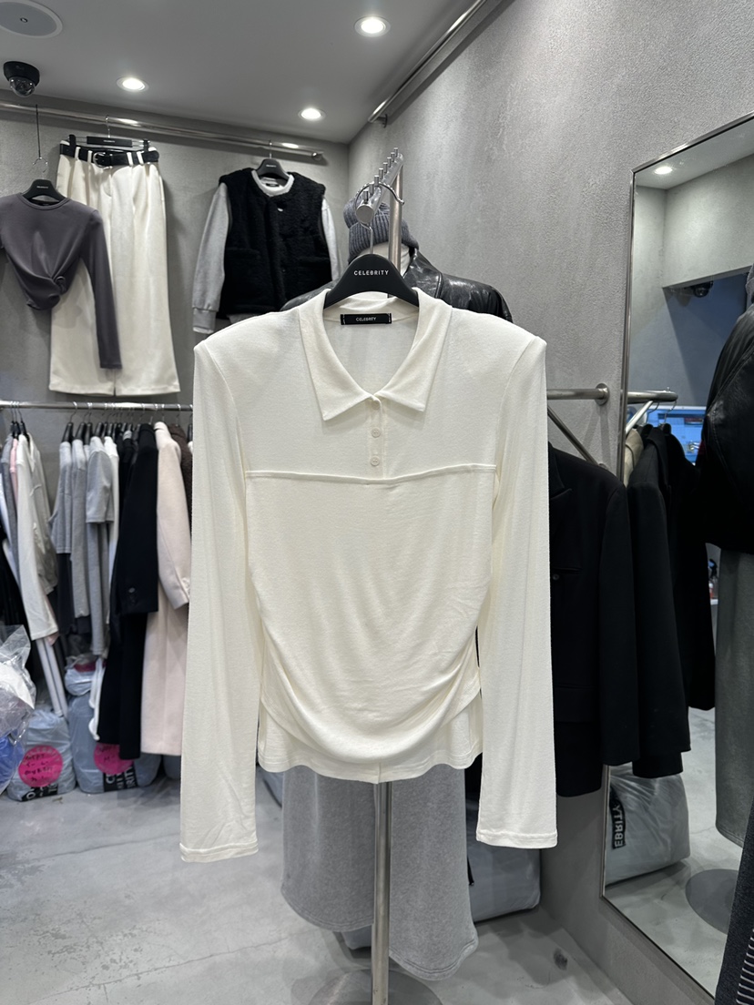 CELEBRITY-A韓國直郵㊣女士新品職業人氣熱賣休閑推薦長袖T恤CELEBRITY-A長袖T恤圖色1