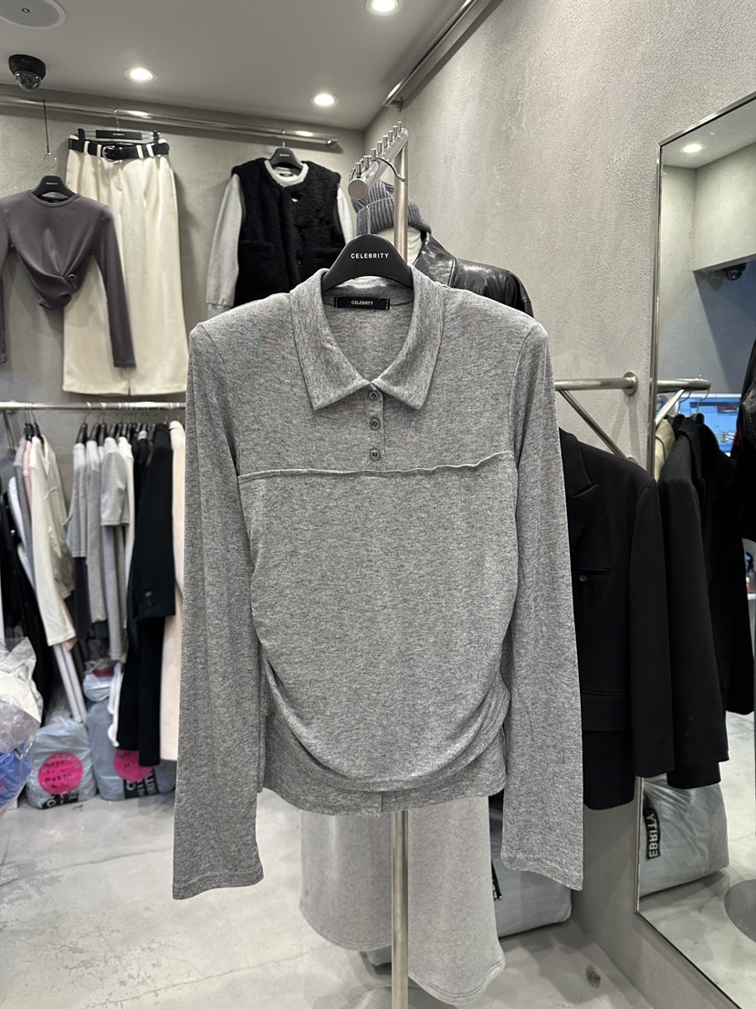 CELEBRITY-A韓國直郵㊣女士新品職業人氣熱賣休閑推薦長袖T恤CELEBRITY-A長袖T恤圖色3