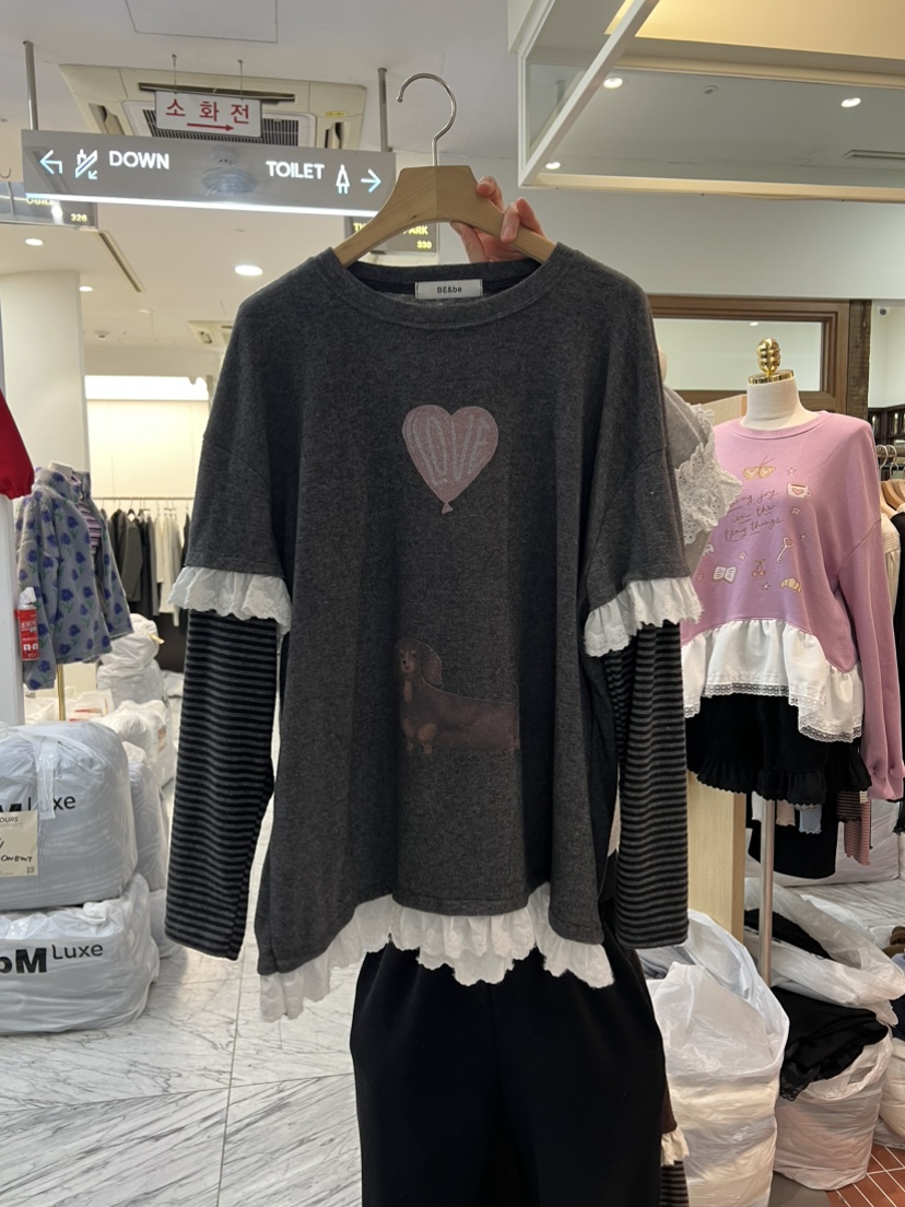 BE&amp;BE東大門㊣代購女士新品熱賣職業時尚推薦人氣長袖T恤BE&be長袖T恤圖色2