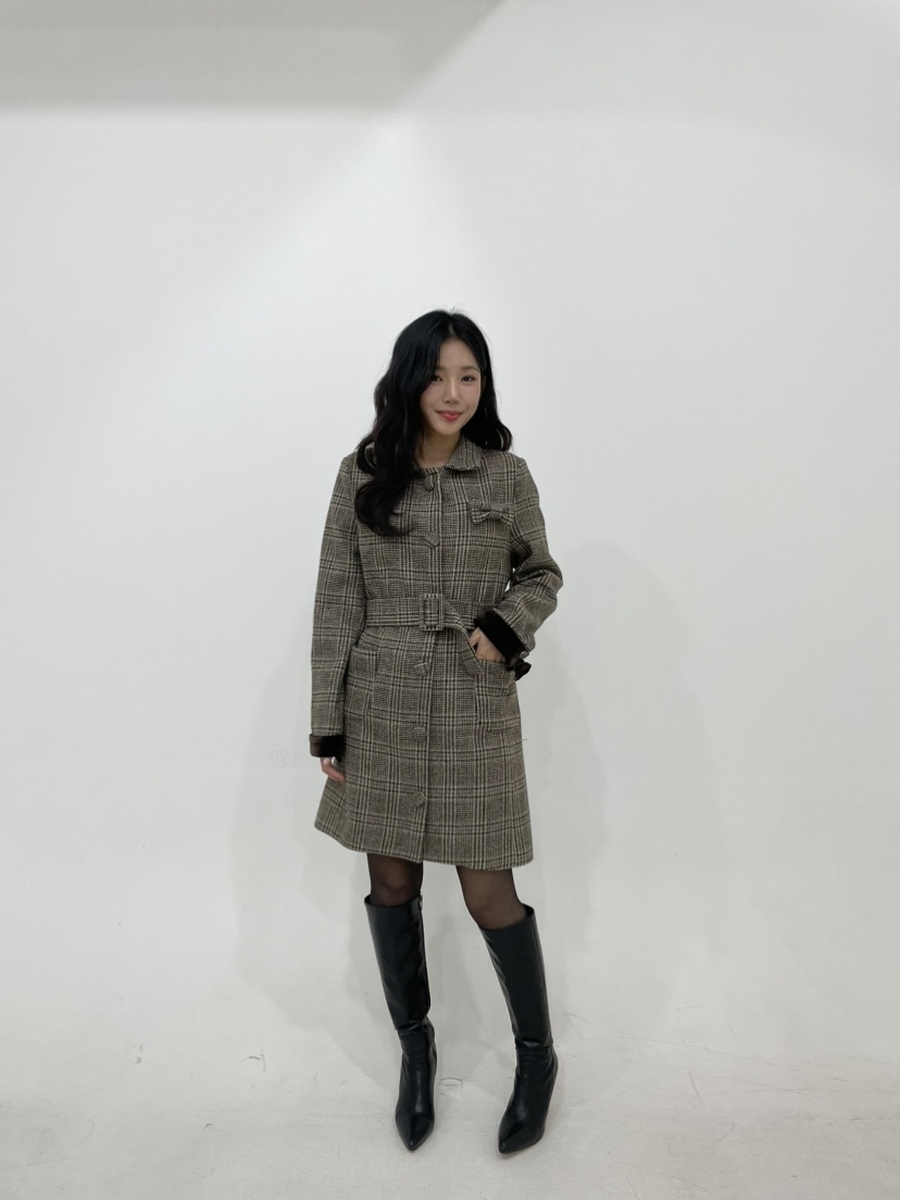 NAPKIN東大門㊣直郵女士新款25秋冬人氣休閑推薦連衣裙含腰帶NAPKIN連衣裙