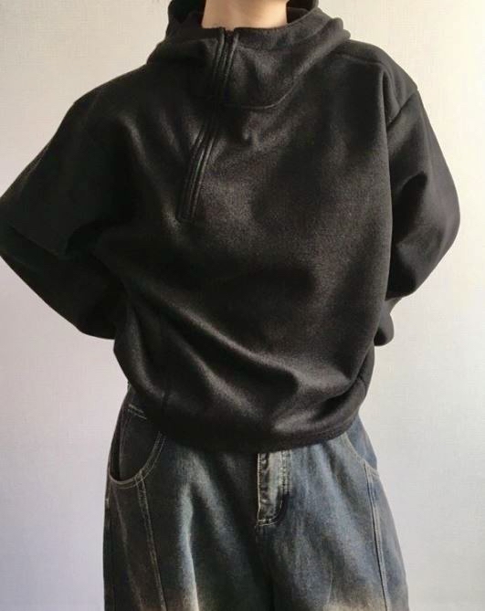 KALEIDOSCOPE韓國代購㊣女裝新款時尚衛衣男女同款抓絨連帽KALEIDOSCOPE衛衣圖色2