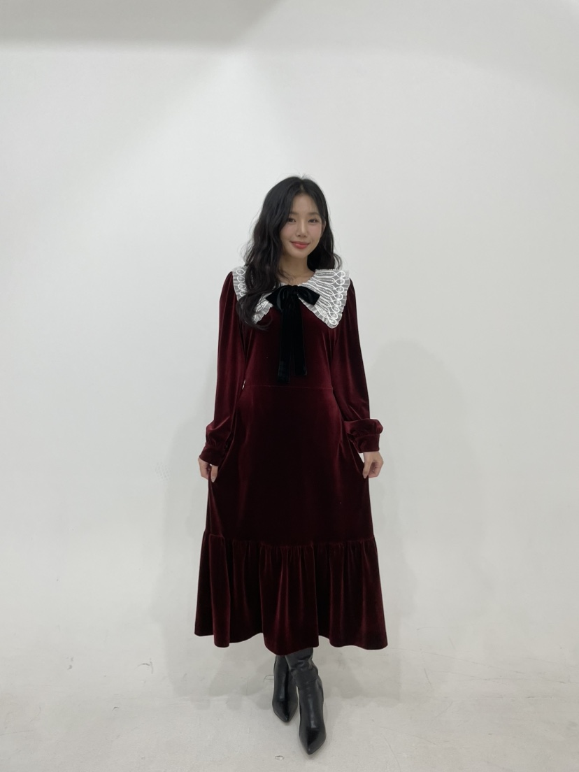 NAPKIN東大門㊣直郵女裝新品人氣推薦休閑熱賣25秋冬連衣裙NAPKIN連衣裙圖色1