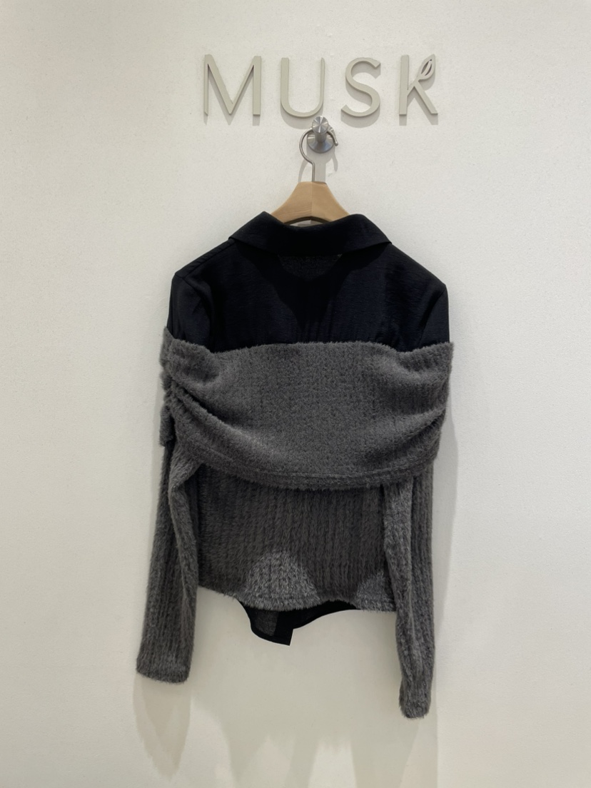 MUSK東大門㊣代購女士新品職業熱賣襯衫蕾絲衫安哥拉羊毛衫MUSK襯衫/蕾絲衫