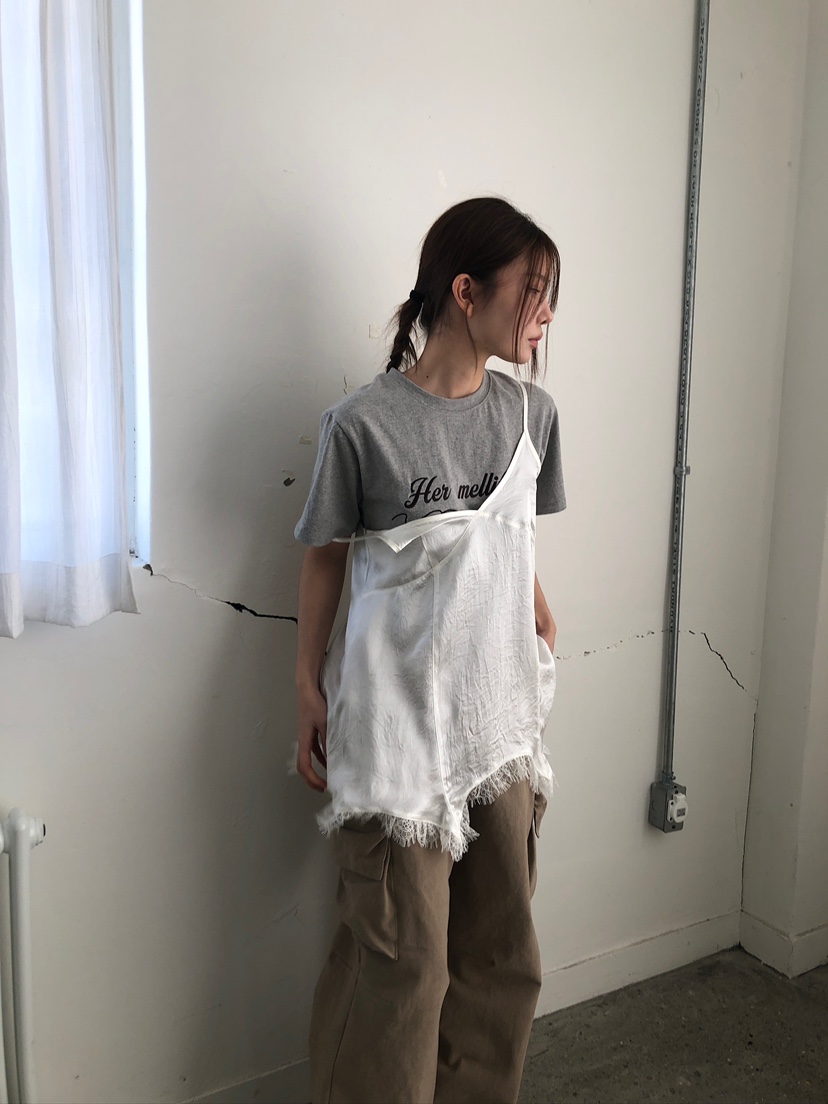 UNBOUND韓國代購㊣女裝新品25秋冬推薦熱賣吊帶背心蕾絲緞面UNBOUND吊帶/背心