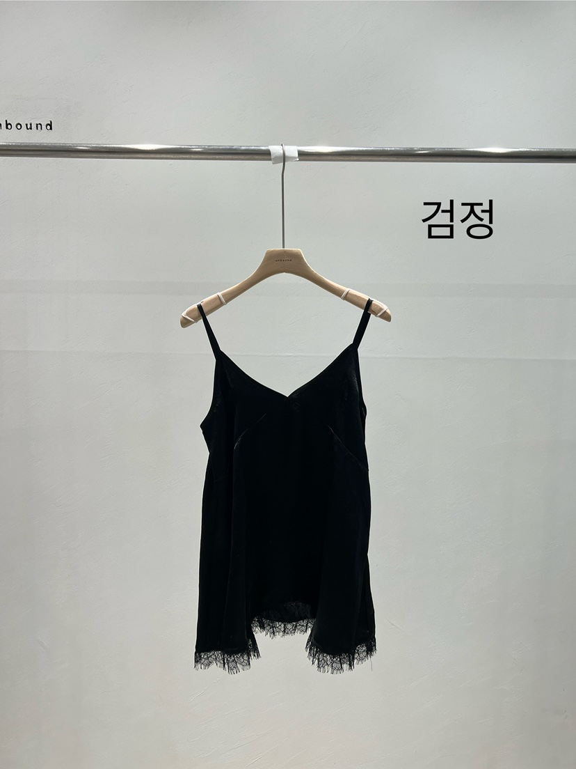 UNBOUND韓國代購㊣女裝新品25秋冬推薦熱賣吊帶背心蕾絲緞面UNBOUND吊帶/背心圖色2