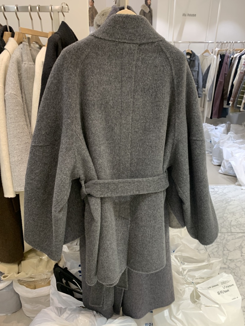 DARAK東大門㊣實拍女士新品熱賣人氣職業休閑中長款大衣含腰帶DARAK中長款大衣