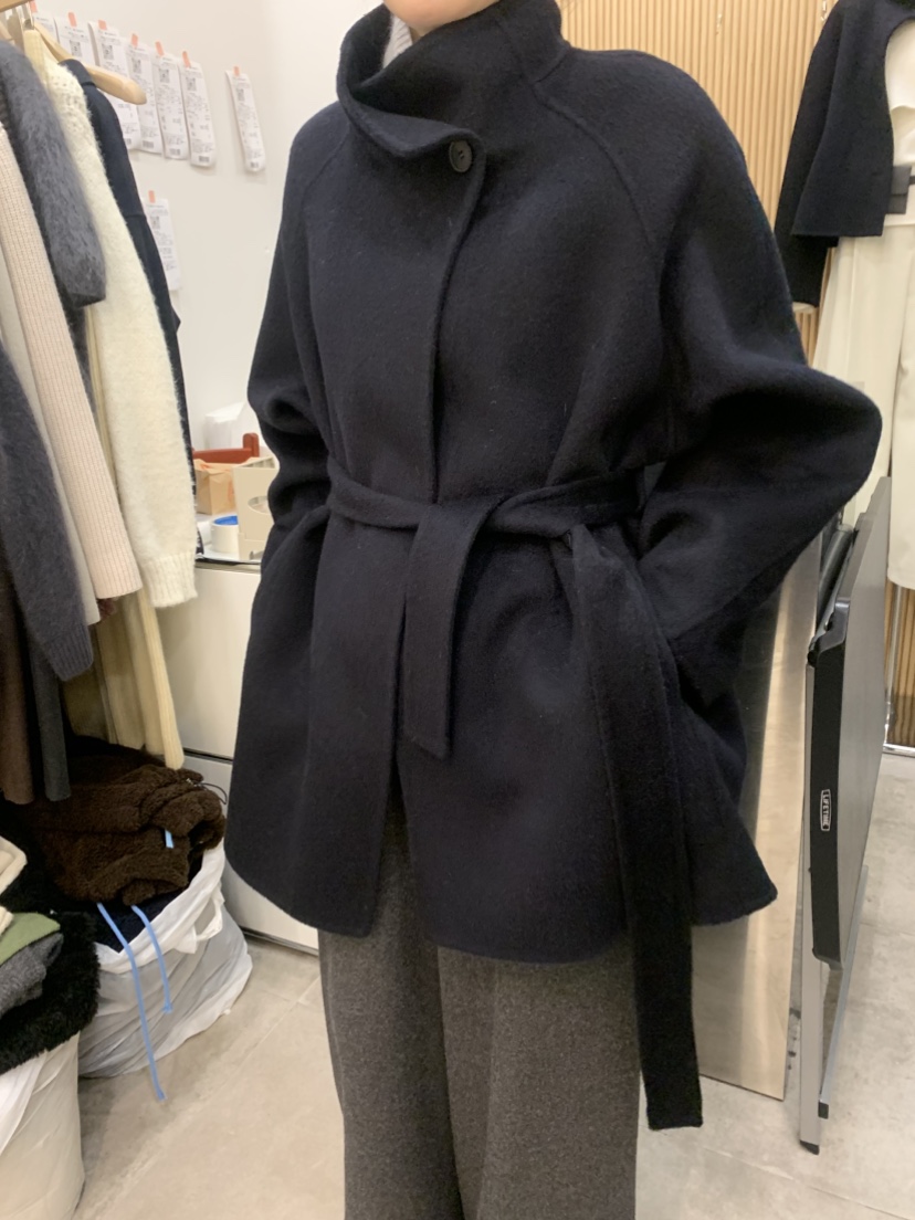 DARAK東大門㊣實拍女士新品熱賣人氣職業休閑中長款大衣含腰帶DARAK中長款大衣