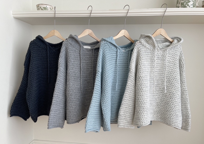 MINIQUEENS東大門㊣代購女裝新品推薦休閑職業毛衣連帽針織衫MINIQUEENS毛衣