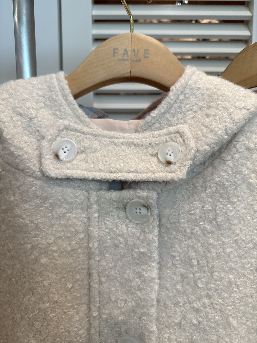 FAVE-L東大門㊣實拍女裝新品時尚休閑職業人氣中長款大衣格子FAVE-L中長款大衣