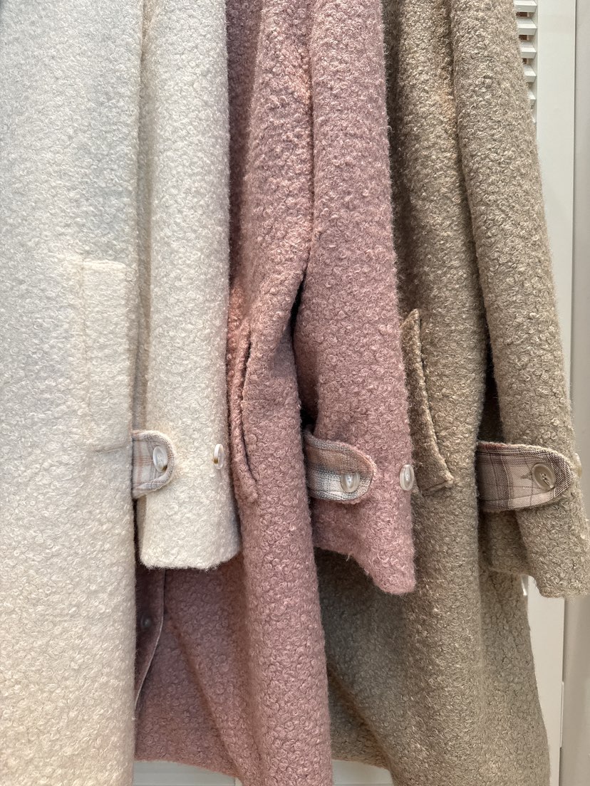 FAVE-L東大門㊣實拍女裝新品時尚休閑職業人氣中長款大衣格子FAVE-L中長款大衣