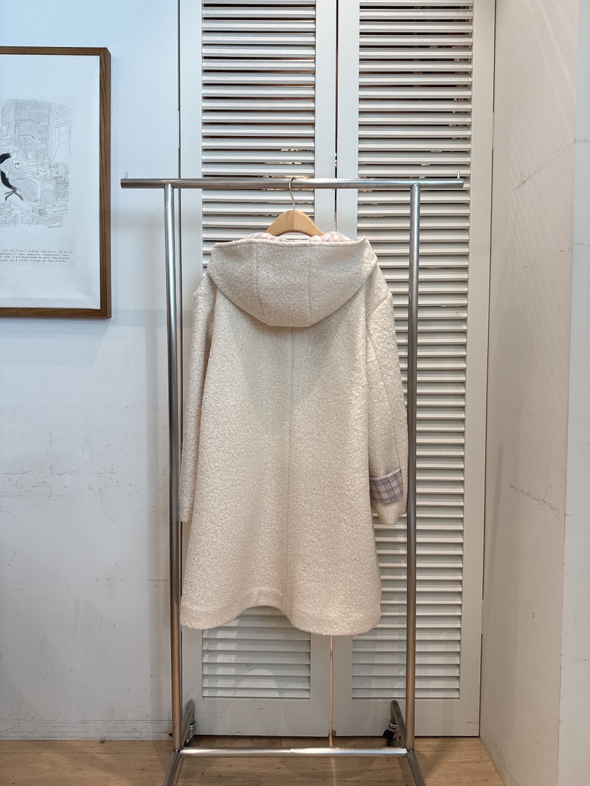 FAVE-L東大門㊣實拍女裝新品時尚休閑職業人氣中長款大衣格子FAVE-L中長款大衣